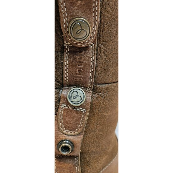 Blondo Brown Leather Snow Boots Faux Fur Lined Adjustable Size 7M Women’s - Picture 6 of 12